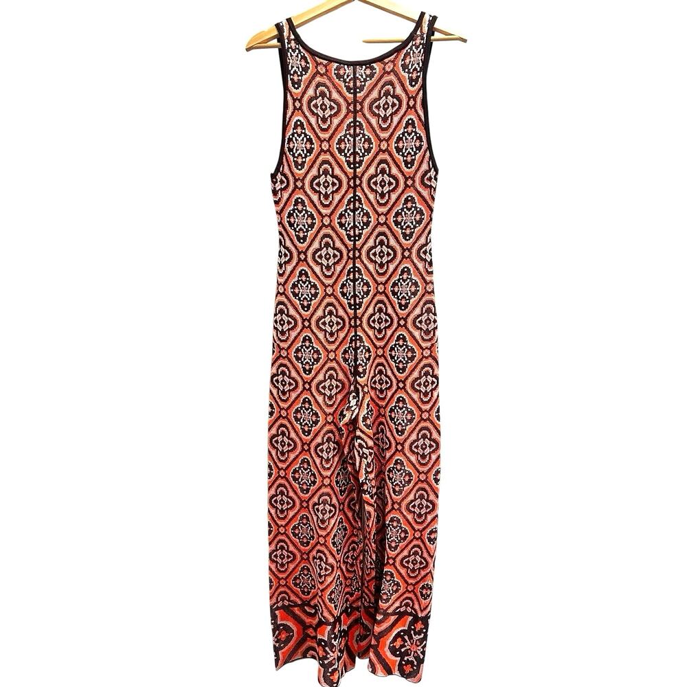 Free People Retro Knit Jumpsuit Wide Leg Boho Festival Flare 70s Palazzo